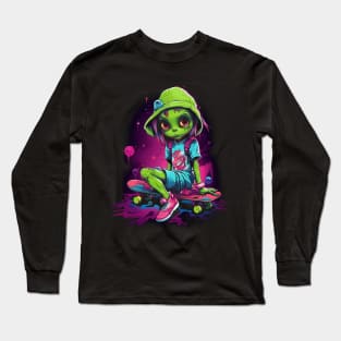 Alien Skater Girl Long Sleeve T-Shirt